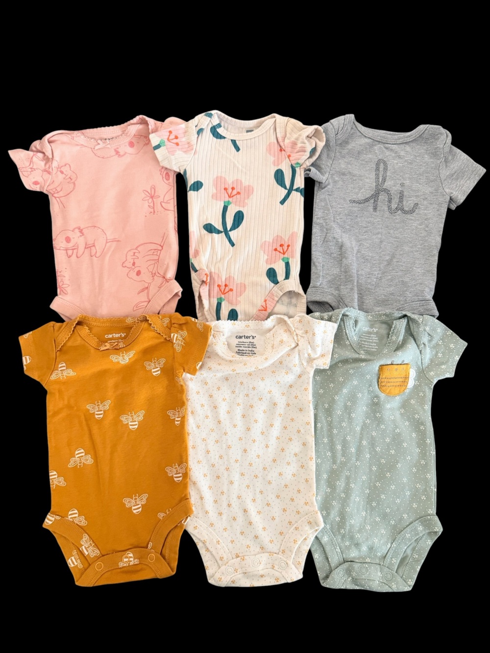 Carters baby girls onesies bodysuits pack of 8